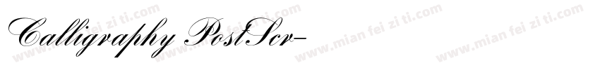 Calligraphy PostScr字体转换